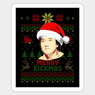 Jackie Chan Merry Kickmas Sticker